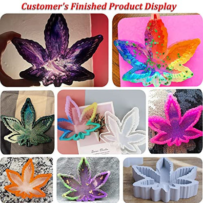 Ashtray Mold for Resin, Large Leaf Silicone Mold for Epoxy Resin, Maple Leaf Rolling Tray for Jewelry Storage Box, DIY Craft Gift, Home Decoration - WoodArtSupply