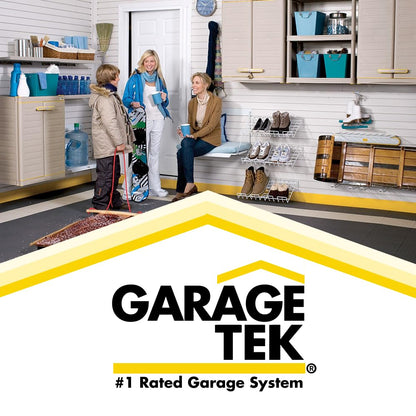 GarageTek Heavy Duty PVC Garage Slatwall | 8ft x 1ft TekPanel (6-Pack) | Garage Organizer Hanging System - WoodArtSupply