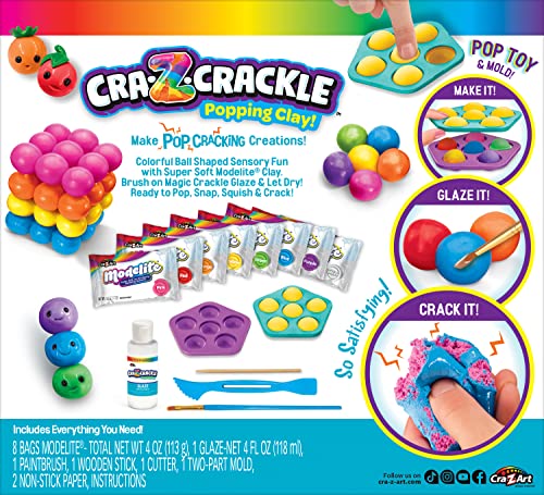 CRA-Z-Crackle Clay Pop-Mazing Super Sensory Activity Kit for Ages 6 and Up Cra-Z-Art