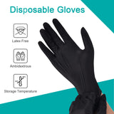 Schneider Black Vinyl Exam Gloves, 4mil, Disposable Latex-Free, Plastic Gloves for Medical, Cooking, Cleaning, and Food Prep, Sizes Medium Schneider