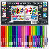 Marvin's Magic - Original x 25 Amazing Magic Pens - Color Changing Magic Pen Art - Create 3D Lettering or Write Secret Messages - Includes 25 Magic Marvin's Magic