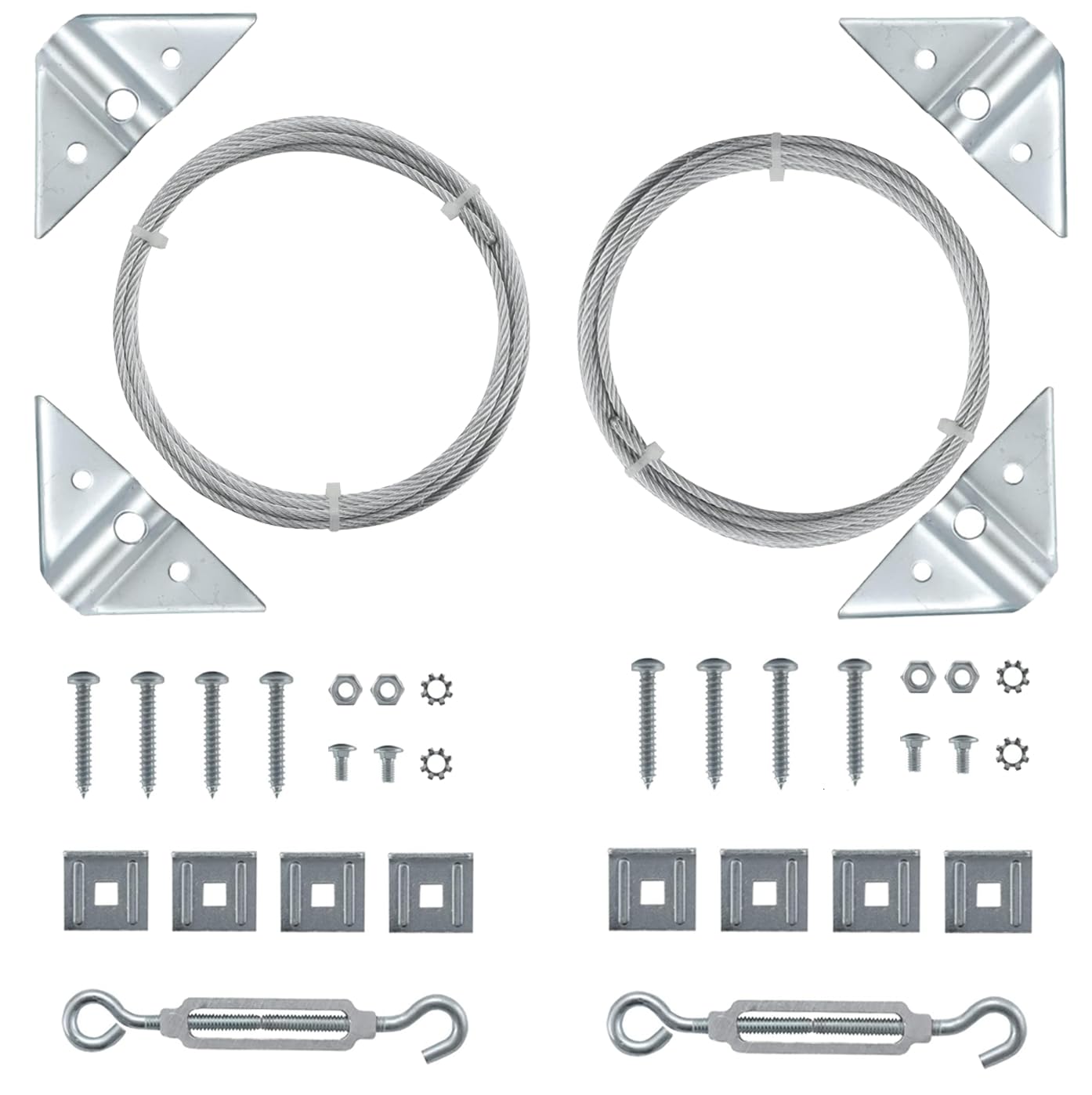 HOME MASTER HARDWARE 2 Pack Anti Sag Gate Kit for Wooden Fence Repair, Zinc Plated Steel, Anti-sag Gate Hardware Kit - Turnbuckle, Hooks, Heavy HOME MASTER HARDWARE