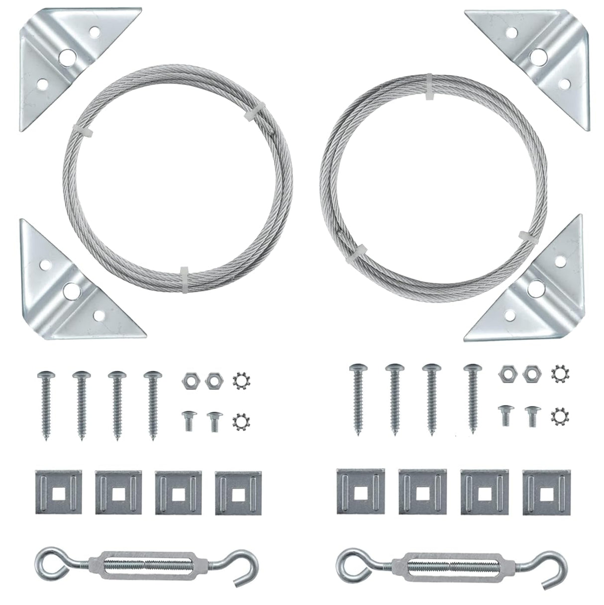 HOME MASTER HARDWARE 2 Pack Anti Sag Gate Kit for Wooden Fence Repair, Zinc Plated Steel, Anti-sag Gate Hardware Kit - Turnbuckle, Hooks, Heavy HOME MASTER HARDWARE