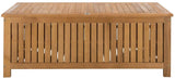 Safavieh PAT7037A Outdoor Collection Abri Teak 47.63" Cushion Deck Box, Natural Safavieh