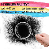Mica Powder - 40g Mica Powder for Epoxy Resin - Pigment Powder Dye for Resin/Eye Shadow/Soap Making/Nails/Bath Bombs etc. (Black) LightStone