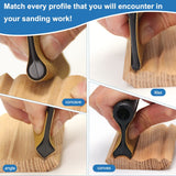 DITKOK 11 PCS Contour Sanding Grips with 21 Profiles, Woodworking Angle Sanding Pads for Convex and Concave Sanding, Sanding Tools for DITKOK