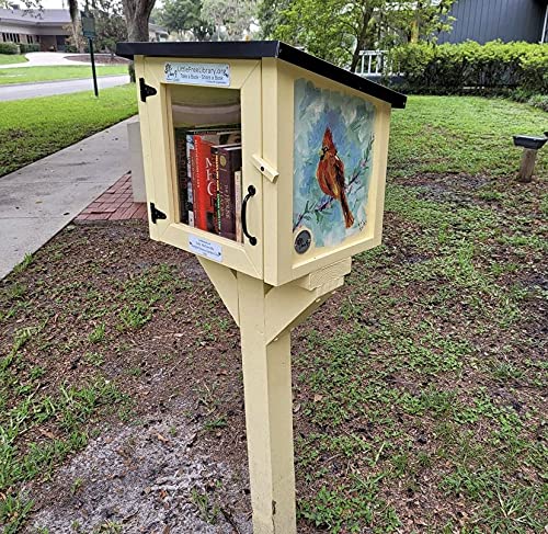 LITTLE FREE LIBRARY® Unfinished Kit with Official Charter Sign and World Map Access Included, Amish Crafted in America, Share Books, Support the LITTLE FREE LIBRARY