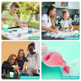 6 pcs Silicone Cup Set, 500ml, 250ml and 125ml for Epoxy Silicone Measuring Cups, Non-Stick Mixing Cups, Casting Molds, Jewelry Making, Silicone Sjubaopen