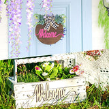 Joyavo Welcome Hello Unfinished Wooden Letters Sign Wood Cutout Signs for Wreath Blank Decorative Word Signs for Crafts/Painting/Wall Decor/Letter Joyavo