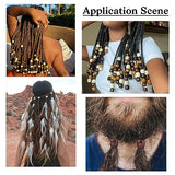 Craftdady 200Pcs Large Hole Barrel Wood European Loose Beads 4 Colors Natural Wooden Dreadlock Hair Braid Beads 16x16-17mm for Macrame Rosary Craftdady