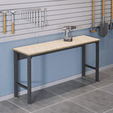 Manhattan Comfort Fortress Wood & Metal Garage Work Table in Gray Manhattan Comfort