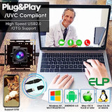 ELP 5mp Wide Angle USB Camera Module for Computer and Raspberry Pi Mini UVC USB2.0 PC Camera 100degree Low Distortion Webcam Board MI5100 Lightburn ELP