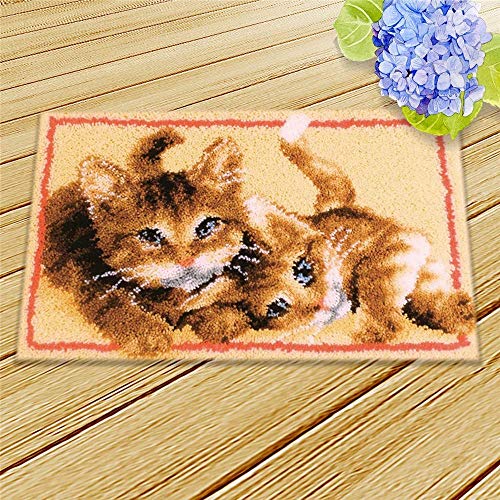 Latch Hook Kit Rug (CAT,21x15 (52X38cm) DL-YTG