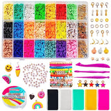 GirlZone Good Vibes DIY Jewelry Kit, Girls Jewelry Making Kit with Fun Beads, Girls' Jewelry Tools and Clay to Make Charms, Great Charm Bracelet Kit GirlZone