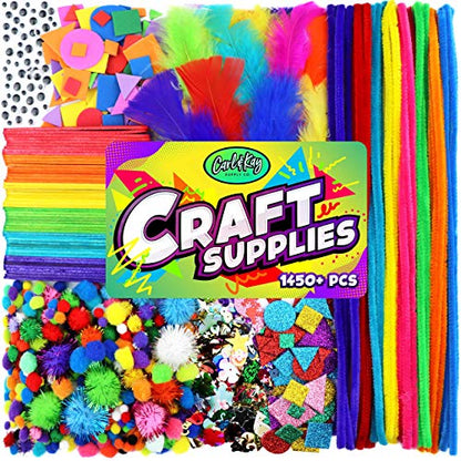 Arts and Crafts Supplies Kit for Kids - Boys and Girls Age 4 5 6 7 8 Years Old - Toddler Art Set Activity Materials - Great for Preschool and