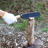 KAKURI Japanese NATA Hatchet Tool 7" [Single Bevel] Made in Japan, Heavy Duty Garden Axe Tool with Wood Handle for Cutting, Shaving, Carving, KAKURI