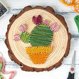 ARTEZA Natural Wood Slices, 8 Pieces, 7.9-9 Inch Diameter, 0.8 Inch Thickness, Round Wood Discs for Crafts, Christmas Wood Ornaments, Centerpieces & ARTEZA