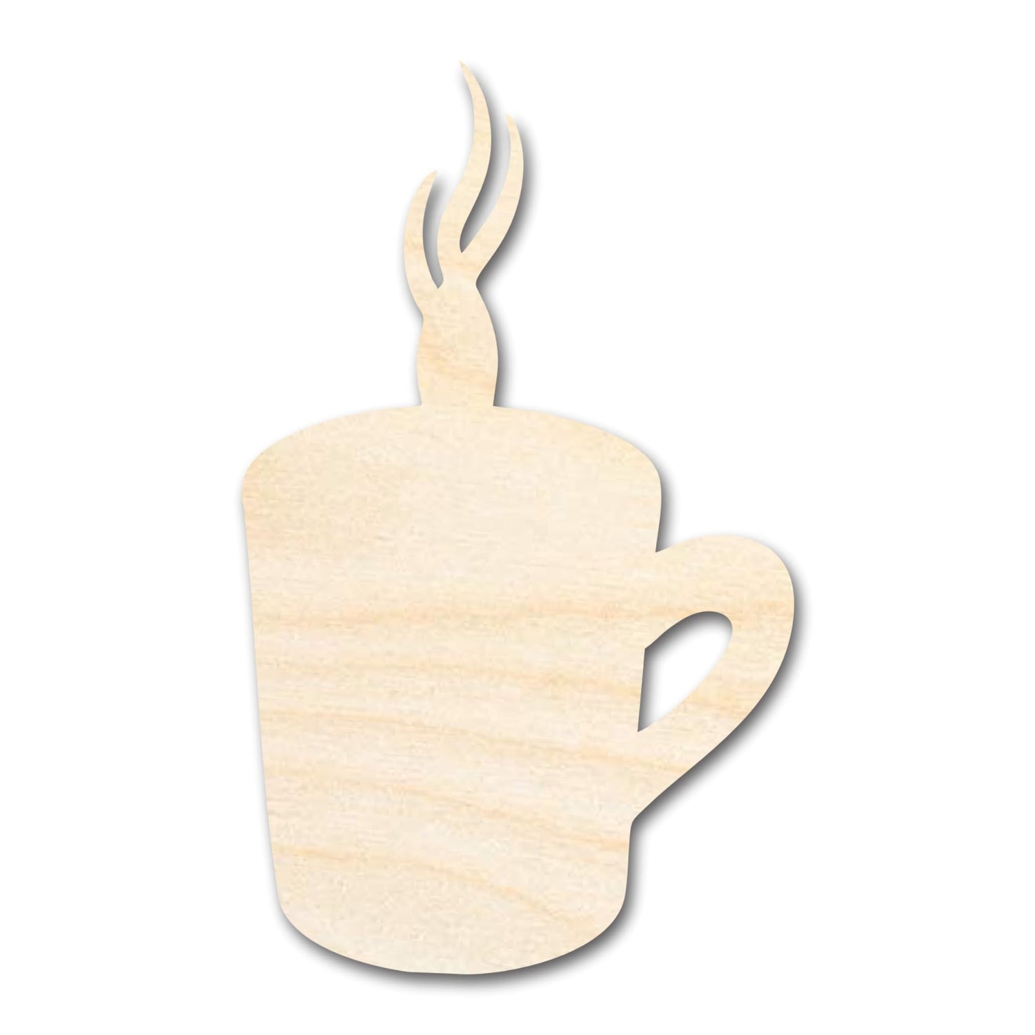 Unfinished Steamy Mug Shape | Craft Cutout | up to 36" DIY 14" / 1/8" 24 Hour Crafts