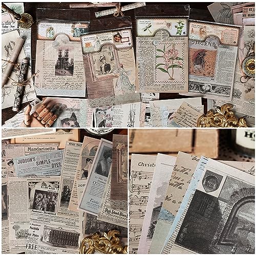 192 Sheets of Vintage Scrapbook Paper, Journaling Scrapbooking Supplies Craft Room Decor Decoupage Papers Kit Ephemera for Journal Aesthetic Card - WoodArtSupply