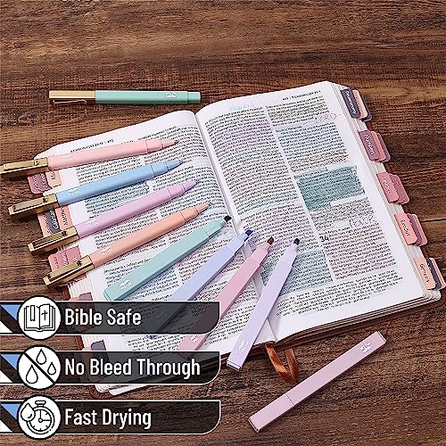 Mr. Pen- Aesthetic Highlighters and Pens No Bleed, 12 Pack, Morandi Color Bible Highlighters for Bibles, Bible Pens Mr. Pen