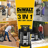 DeWalt DXV08S Wet/Dry Vacuum 8 Gallon 4 Peak HP, Stainless Steel, Silver DEWALT