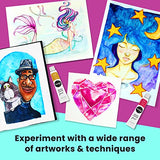 Chalkola Watercolor Paint Set for Adults, Kids, Beginner & Professional Artists - 36 Watercolor Tubes Set (12ml, 0.4oz), 10 Painting Brushes & 1 Chalkola