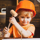 KIHACO Hammering and Pounding Toys for Kids Include 1 Wood Hammer and 30 Bamboo Nails Improve Fine Motor Skills Friendly Natural Wooden Educational KIHACO