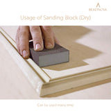 BEADNOVA Sanding Block Sandpaper Block Coarse/Medium/Fine/Superfine Assorted Dry Wet Sanding Sponge (Pack of 8, 4 Grit) BEADNOVA