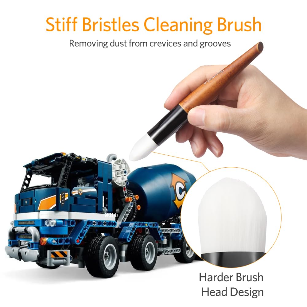 DIYESMART 2pcs Cleaning Brush Kit with Wooden Handle, Model Dusting Brush Kit for Figures, Statues,Models, Craft DIYESMART