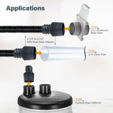 POWERTEC 70356 10 ft. Vacuum Hose Dust Collection Kit for Woodworking Power Tools, Wet/Dry Work Shop Vacuums, Miter Saw and Table Saw POWERTEC