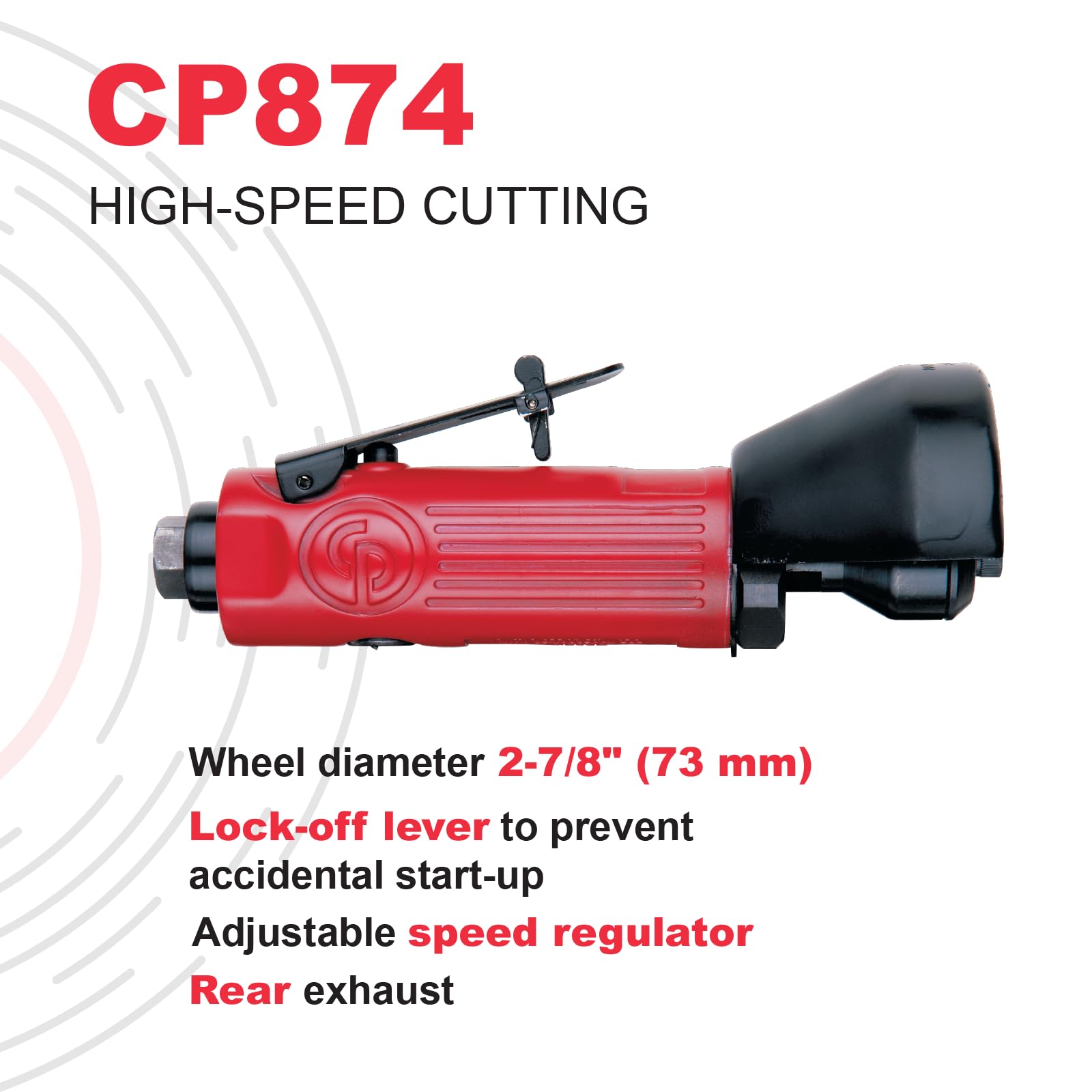 Chicago Pneumatic CP874 - Air Cut Off Tool, Automotive Body Shop & Home Improvement Projects, Pipe, Fiberglass, Woodworking, Construction, - WoodArtSupply