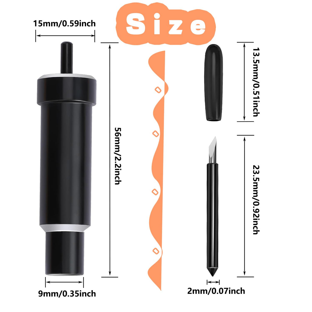 THANMAO Deep-Cut Blade and Housing Kit - Replacement Deep Point Blade Compatible with Maker 3/Maker/Explore 3/Air 2/Air/One/Venture - Ideal for THANMAO