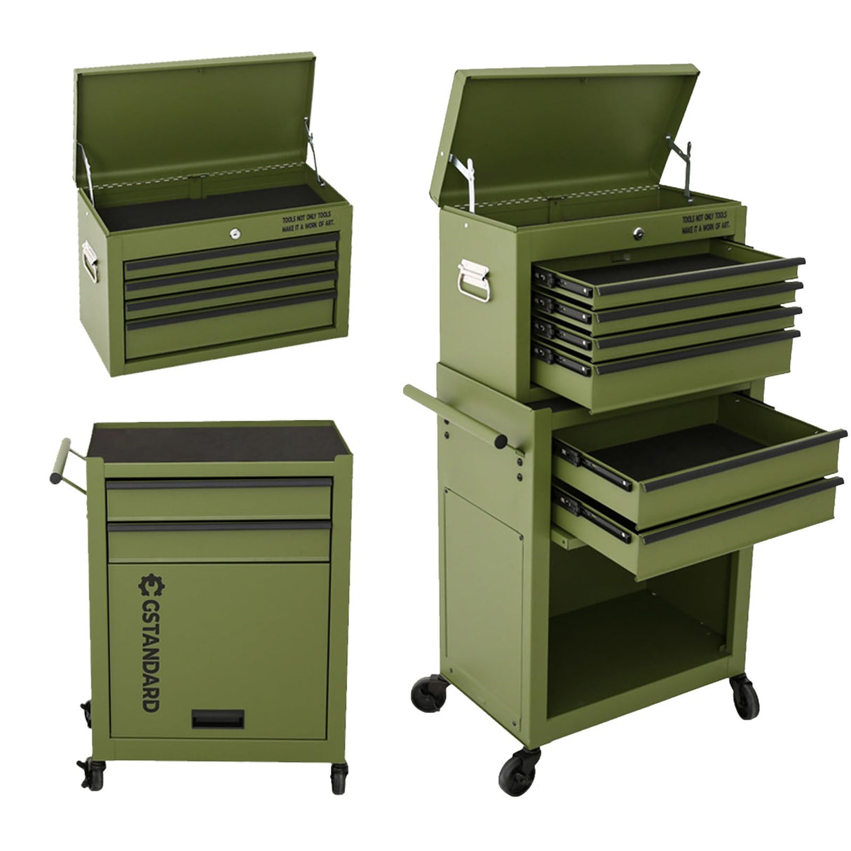 GSTANDARD Rolling Tool Chest, Green GSTANDARD