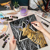 ARTEZA Metallic Gouache Paint Set, Set of 36 Pearl Paint Colors in 12ml/0.4 US fl oz Tubes, Pearlescent Paint for Canvas and Paper, Gouache Artist ARTEZA