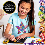 Horizon Group USA Rainbow High Scratch ‘n Style Fashion Sketchbook, Scratch Art, Coloring Book, Includes Stencils, Crayons, Scratch Art Stickers & Horizon Group USA