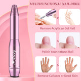 Alety Electric Nail Drill Kit, Portable Electric Nail File for Acrylic Gel Nails, Professional Nail Drill Machine Efile Manicure Pedicure Tools with Alety