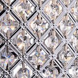 Edvivi Marya 4-Lights Chrome Round Crystal Chandelier Ceiling Fixture | Beaded Drum Shade Edvivi
