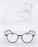 Safety Glasses (2 Pack) Anti Fog & Shattered Proof, ANSI Z87.1 & EN 166 UV Resistant Protective Eyewear Safety Goggles, Wide Frame Eye Shield Goggles Euxor