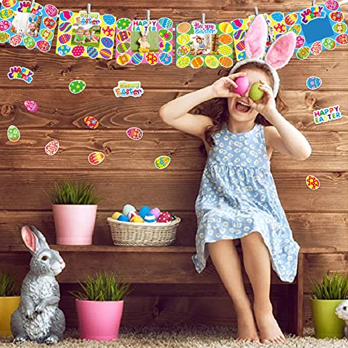 chiazllta 24 Packs Easter Kids' Craft Kits DIY Picture Frame Craft Spring Easter Art Activities Home School Classroom Game Bulletin Board Easter chiazllta