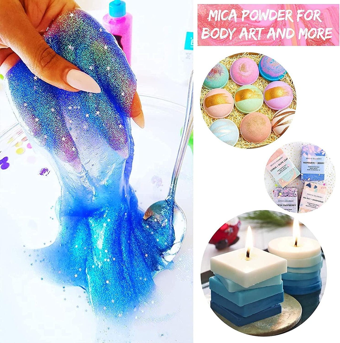 Mica Powder for Epoxy Resin 130G - 26 Colors Shimmery Pigment Powder - Easy to Mix & Natural for Soap Making, Lip Gloss, Bath Bombs - WoodArtSupply