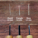 3PCS Bonsai Chisel Kit with round Gouge, Single Bevel Skewed and V-Parting Tool, Hand Carving Tool Set for Jin Shari Making, Woodworking Knife Pack WoodArtSupply