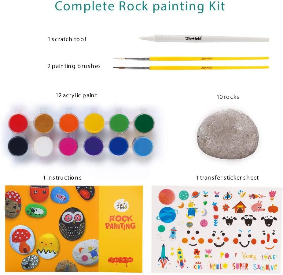 Rock Painting Kits for Kids, Hide & Seek Rock Kits, Arts & Crafts Kits for Kids Age 6-12 - WoodArtSupply