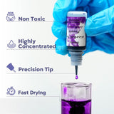 Alcohol Ink for Epoxy Resin - 24 Bottles Alcohol-Based Ink Set Vibrant Color High Concentrated Alcohol Paint Pigment Resin Ink for Resin Dye Crafts WoodArtSupply