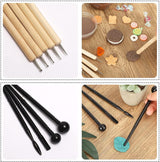 Clay Tools, 24Pcs Polymer Clay Tools, Modeling Clay Sculpting Tools Set Pottery Tools WoodArtSupply