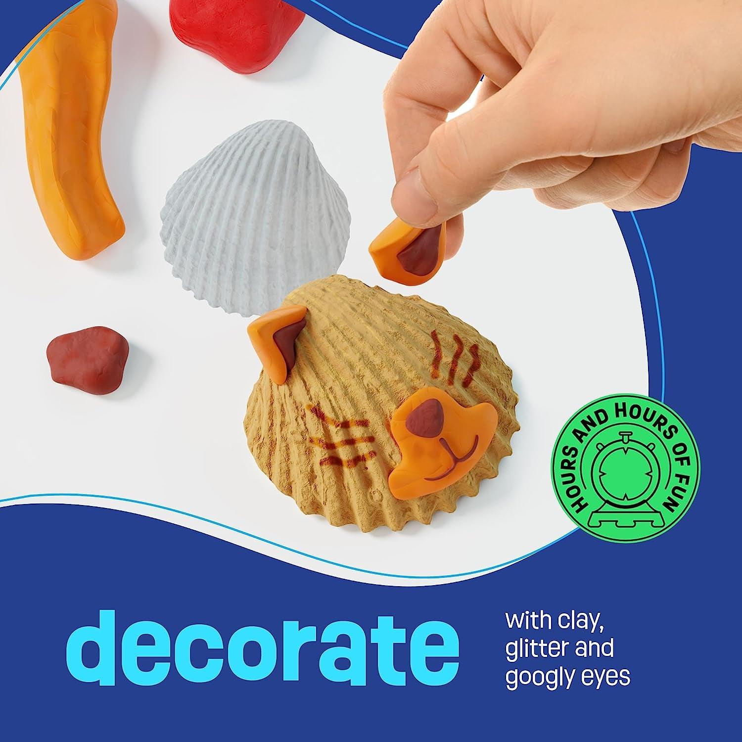 Kids Sea Shell Painting Kit - Arts & Crafts Gifts for Boys and Girls Ages 4-12 - Craft Activities Kits WoodArtSupply