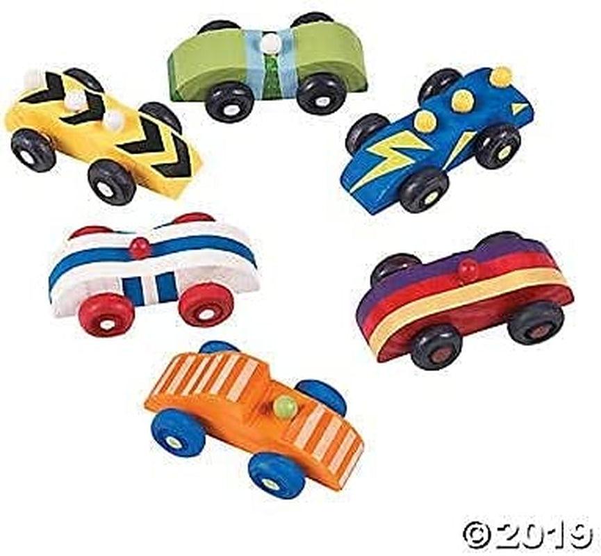 Unfinished Paintable Wooden Cars, Set of 12 - DIY Toys and Wood Crafts for Kids - WoodArtSupply