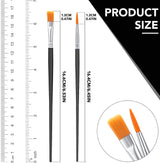 Paint Brushes Set,110Pcs Nylon Hair Brushes for Acrylic Oil Watercolor Artist Professional Painting Kits, Black WoodArtSupply