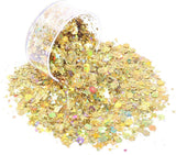 Holographic Chunky Glitter, Set of 12, Craft Glitter for Resin Art Crafts, Cosmetic Glitter for Nail Body Face Eye, Epoxy Resin Glitter Sequin Flake WoodArtSupply