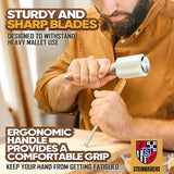 Wood Carving Kit, Wood Carving Tools Set of 12 Chisels and Wood Mallet with Canvas Case Gouges, Woodworking Chisel Set for Beginners and WoodArtSupply