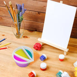 Split Cup for Paint Pouring Fluid Art Silicone Split Cup Resin Pouring Painting Tools DIY Making Drawing Accessories Reusable Split Cup with Dividers WoodArtSupply